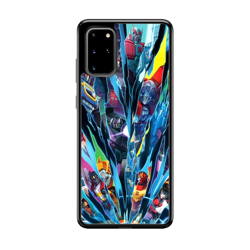 Transformers History of Cybertron Samsung Galaxy S20 Plus Case-Rubber Black (2D Case)-Oxvistore