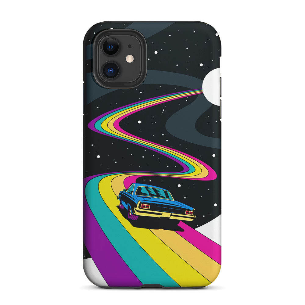 Travel with a Retro Car Space 2 in 1 Tough Phone Case