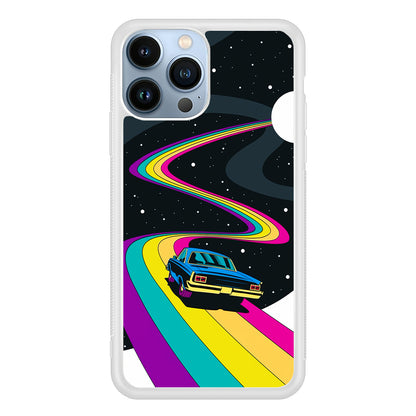 Travel with a Retro Car Space 2D Rubber Phone Case