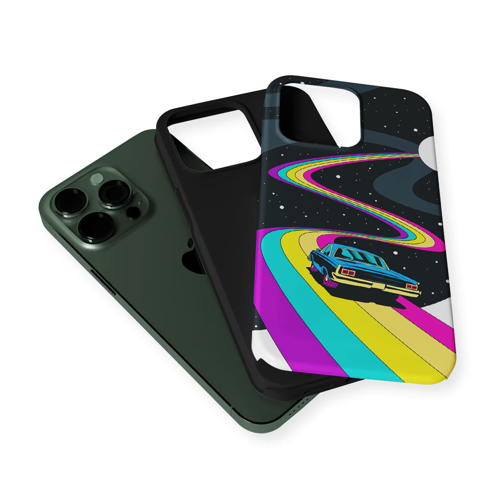 Travel with a Retro Car Space 2 in 1 Tough Phone Case