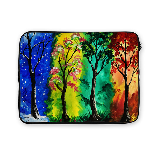 Tree Painting Four Season Laptop Sleeve Protective Cover