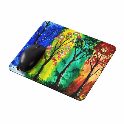 Tree Painting Four Season Mouse Pads