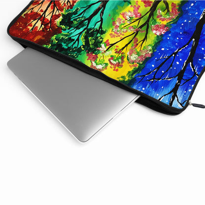 Tree Painting Four Season Laptop Sleeve Protective Cover