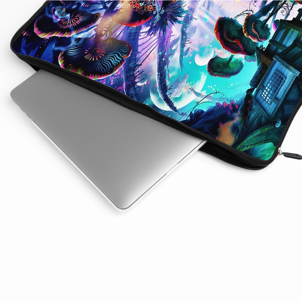 Trippy Mushroom House Laptop Sleeve Protective Cover