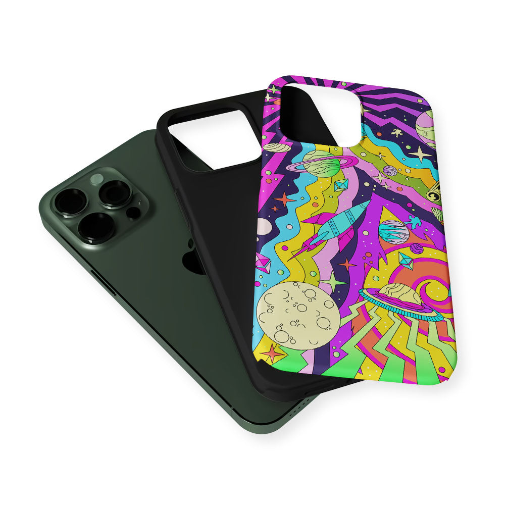 Trippy Spaceland Planets 2 in 1 Tough Phone Case