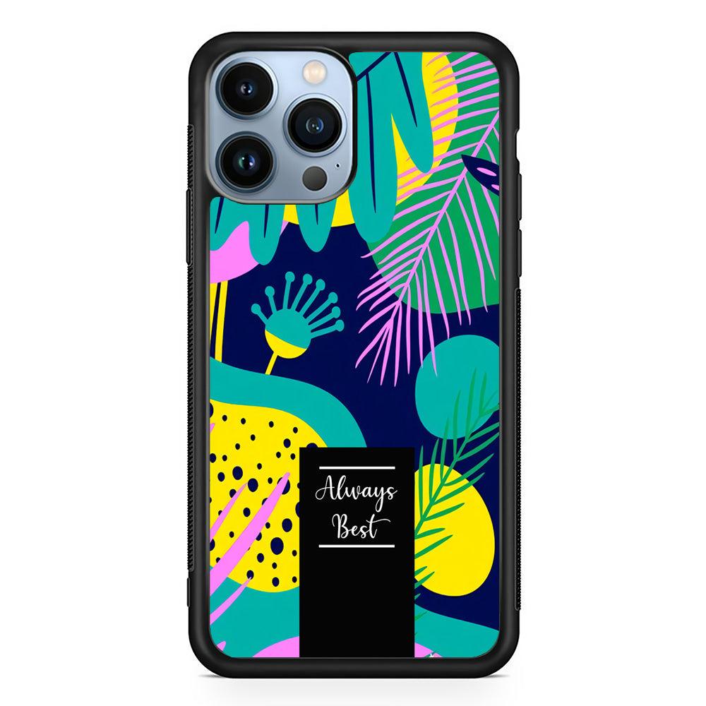 Tropical Colour The Blue World iPhone 14 Pro Case-Rubber White (2D Case)-Oxvistore