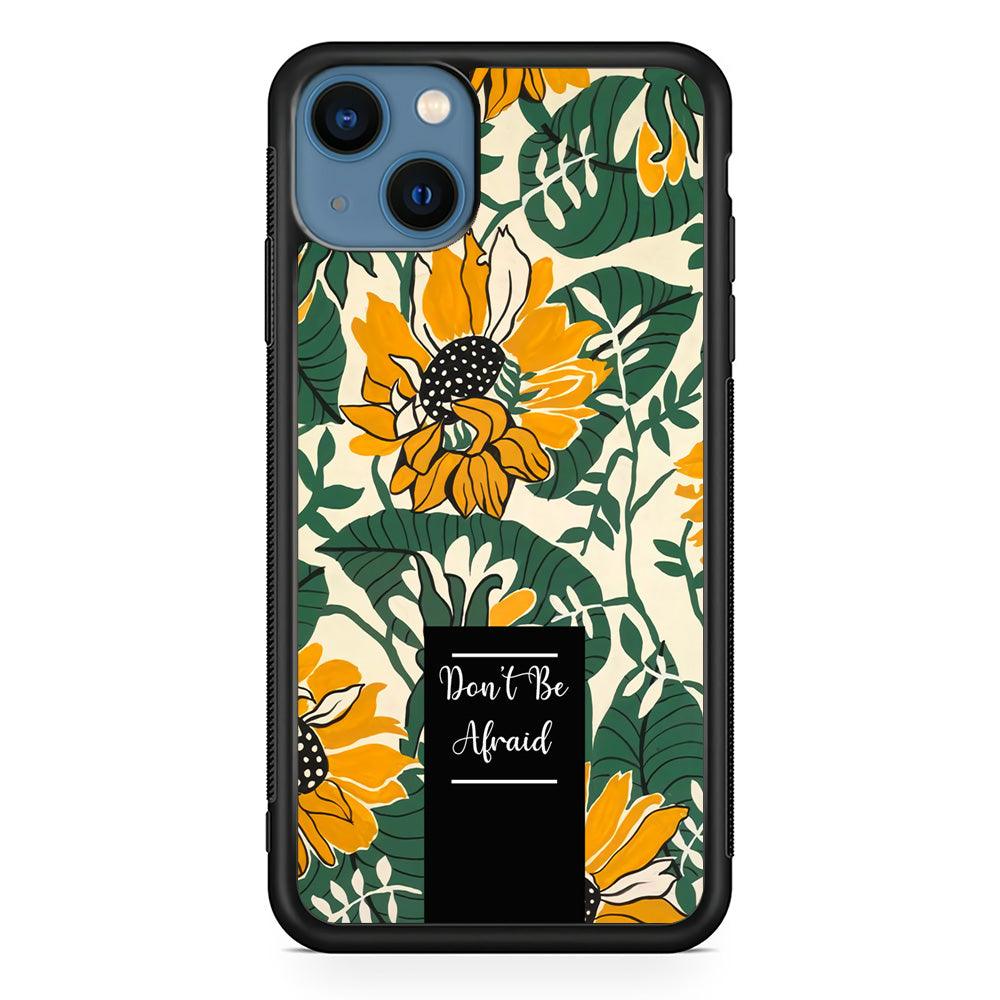 Tropical Colour Yellow Crown iPhone 13 Case-Rubber White (2D Case)-Oxvistore
