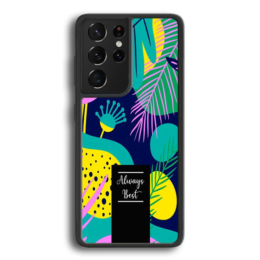 Tropical Colour The Blue World Samsung Galaxy S21 Ultra Case-Rubber Black (2D Case)-Oxvistore