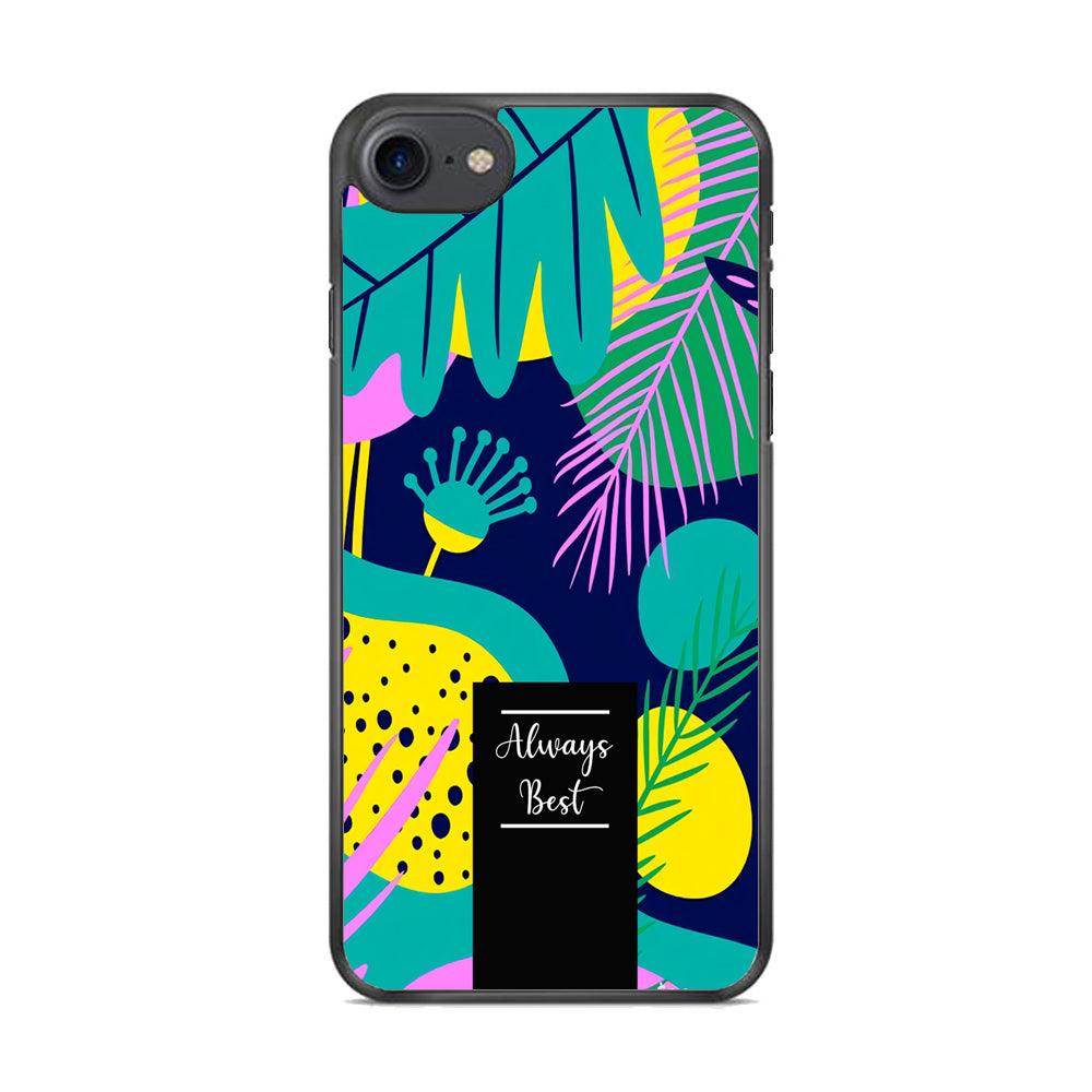 Tropical Colour The Blue World iPhone 7 Case-Rubber Black (2D Case)-Oxvistore