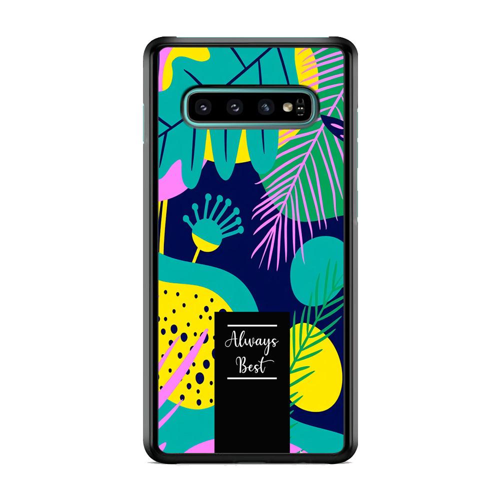 Tropical Colour The Blue World Samsung Galaxy S10 Case-Rubber Black (2D Case)-Oxvistore
