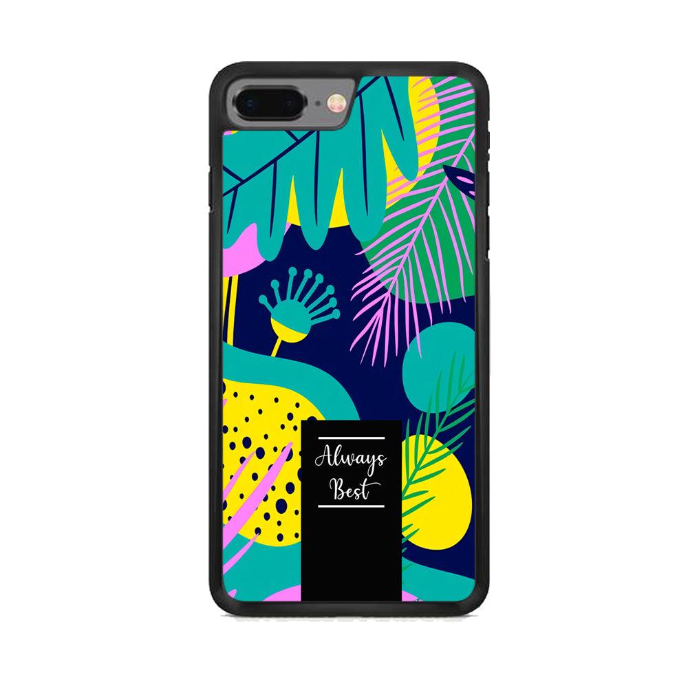 Tropical Colour The Blue World iPhone 8 Plus Case-Rubber Black (2D Case)-Oxvistore
