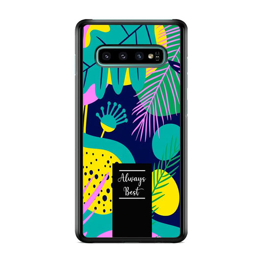 Tropical Colour The Blue World Samsung Galaxy S10 Plus Case-Rubber Black (2D Case)-Oxvistore