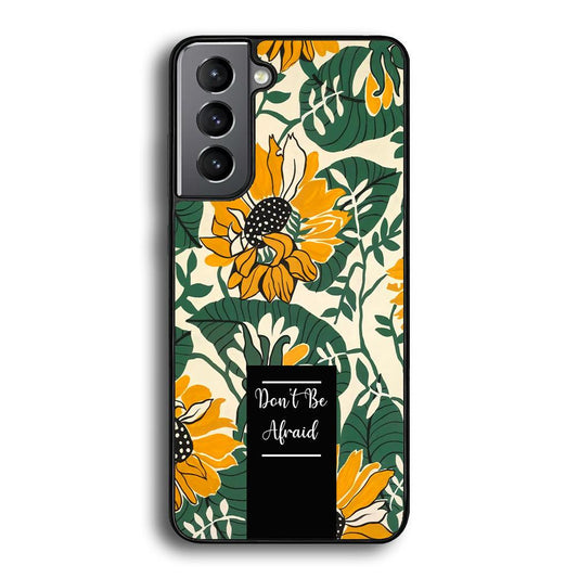 Tropical Colour Yellow Crown Samsung Galaxy S22 Case-Rubber White (2D Case)-Oxvistore