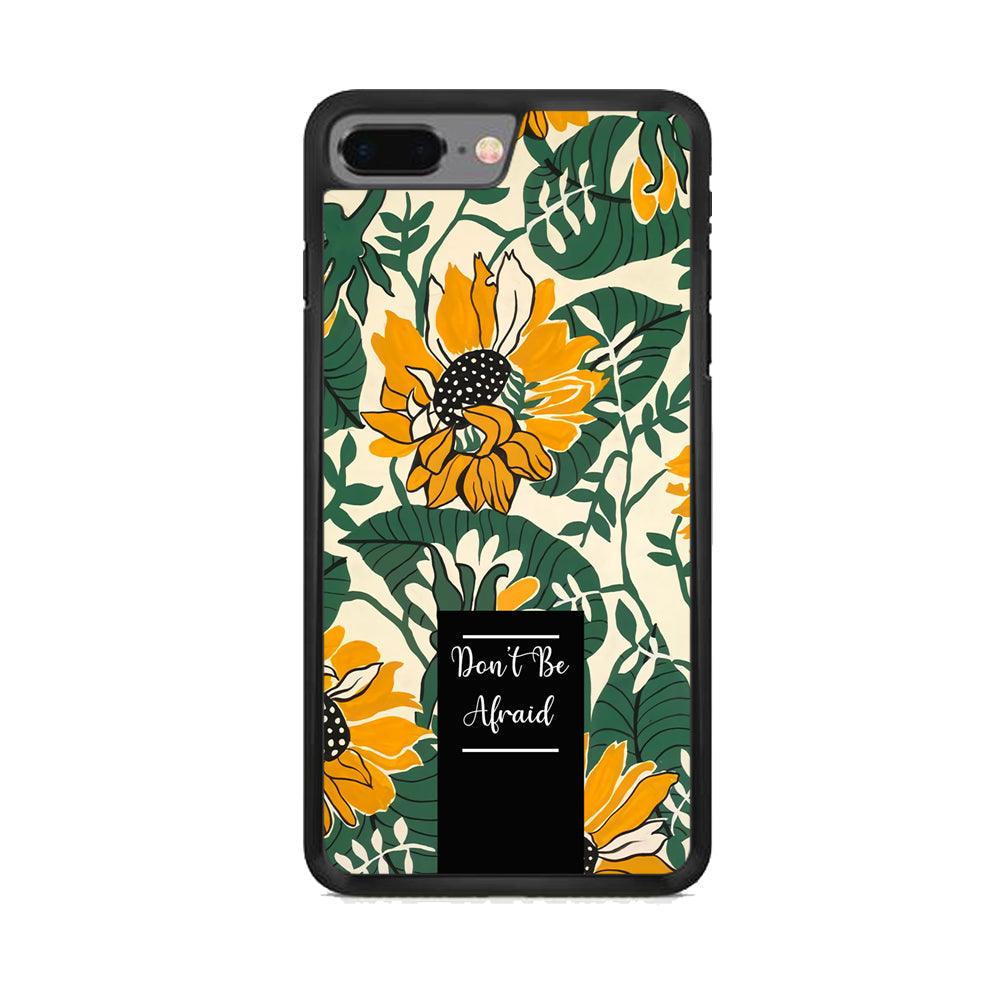 Tropical Colour Yellow Crown iPhone 8 Plus Case-Rubber White (2D Case)-Oxvistore