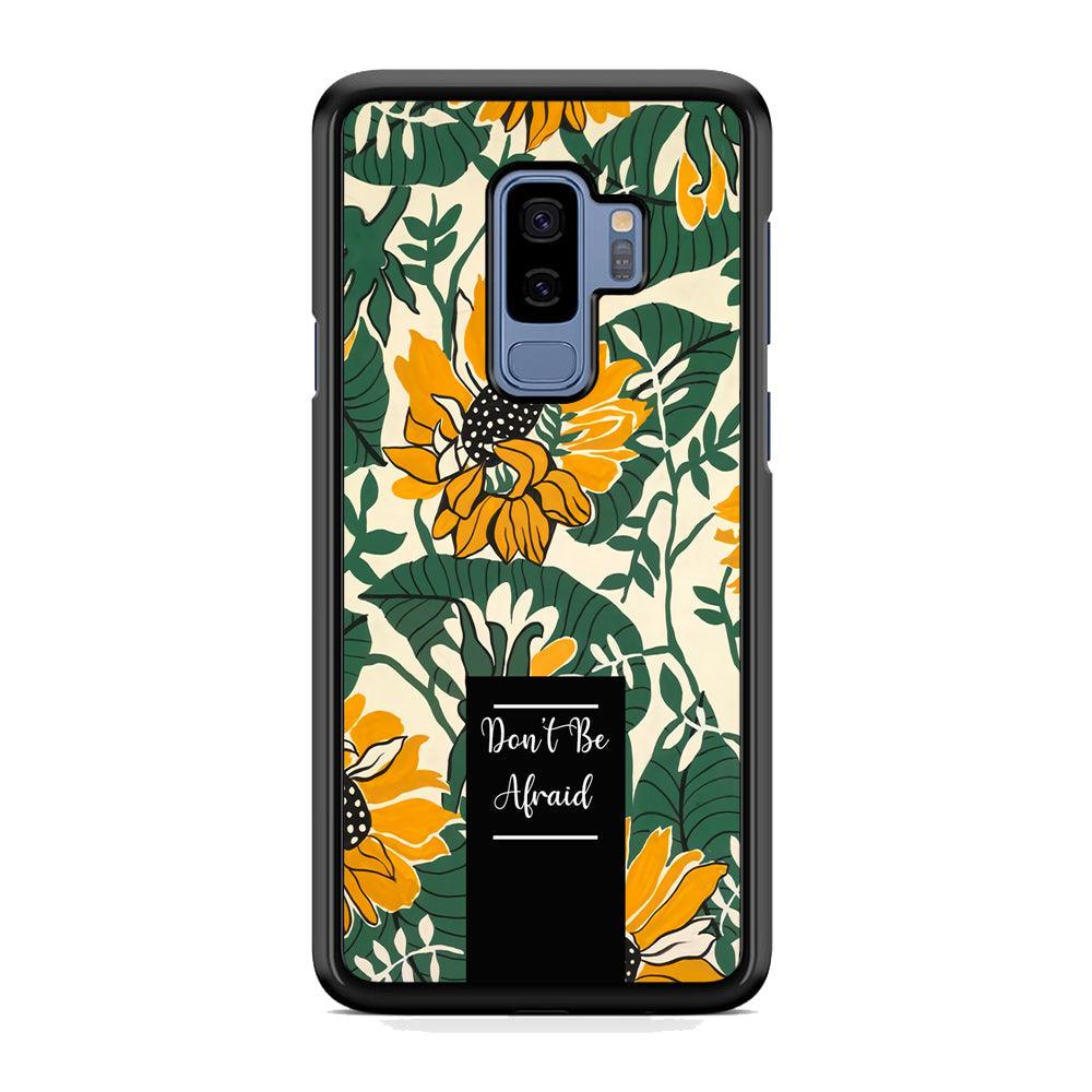 Tropical Colour Yellow Crown Samsung Galaxy S9 Plus Case-Rubber Black (2D Case)-Oxvistore