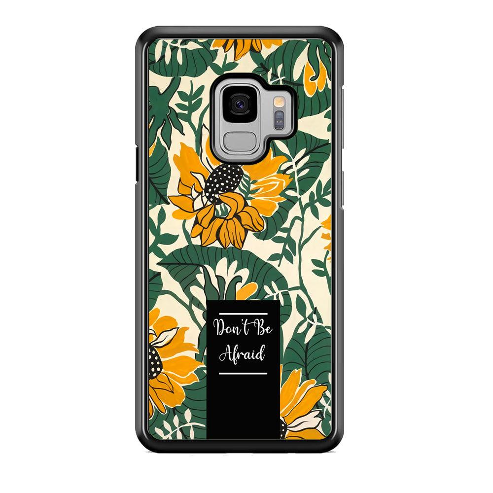 Tropical Colour Yellow Crown Samsung Galaxy S9 Case-Rubber White (2D Case)-Oxvistore