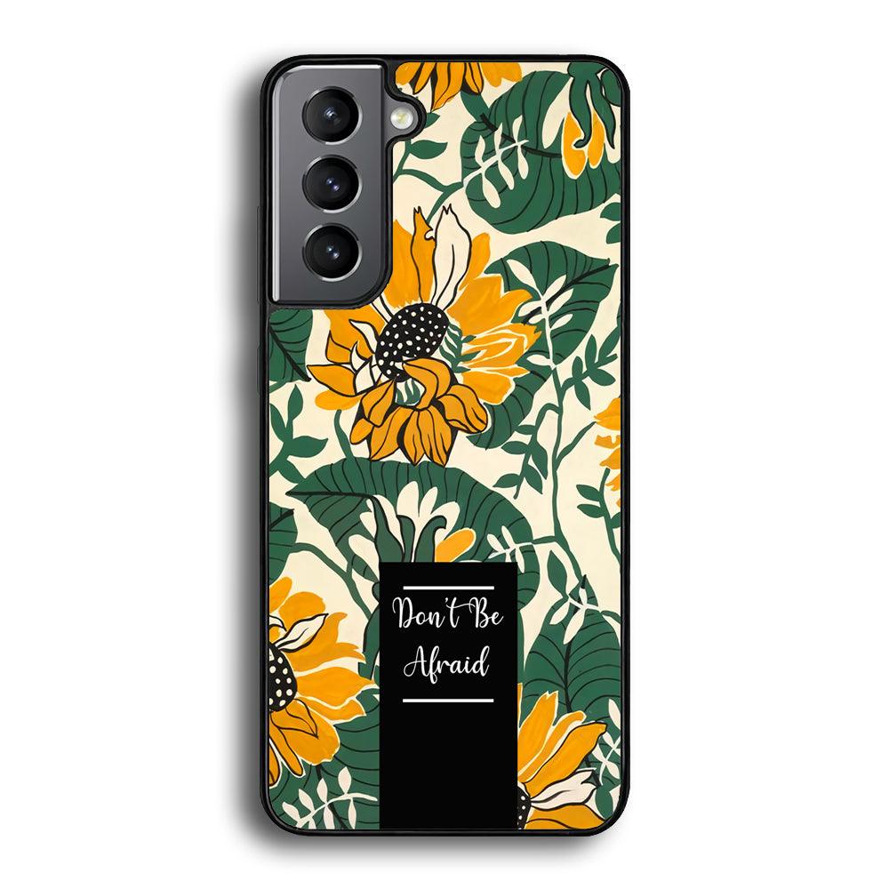 Tropical Colour Yellow Crown Samsung Galaxy S23 Case-Rubber White (2D Case)-Oxvistore