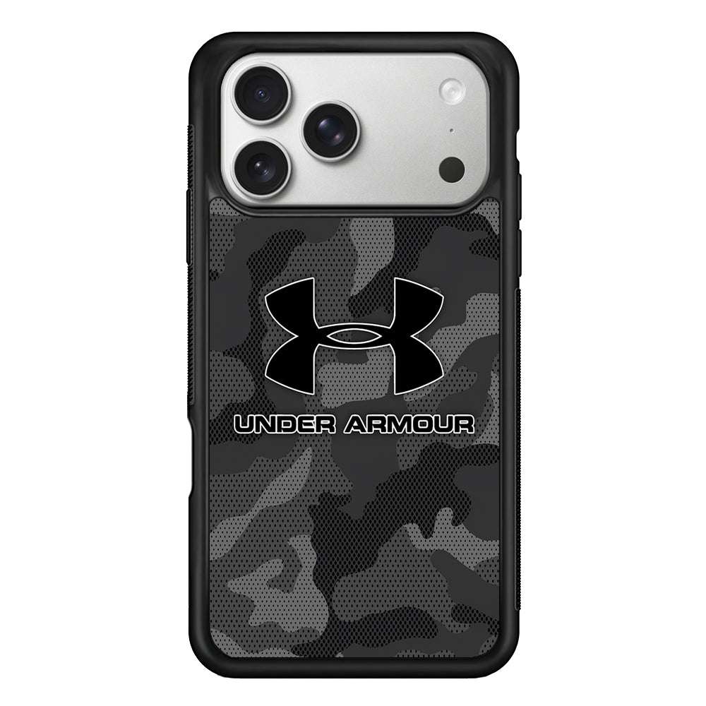 Under Armour Black Camo iPhone 17 Pro Case | Slim Rubber Case for iPhone 17 Pro