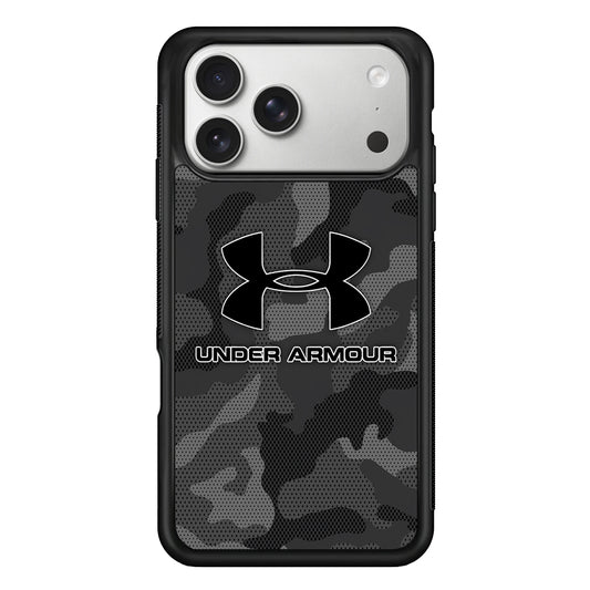 Under Armour Black Camo iPhone 17 Pro Case | Slim Rubber Case for iPhone 17 Pro
