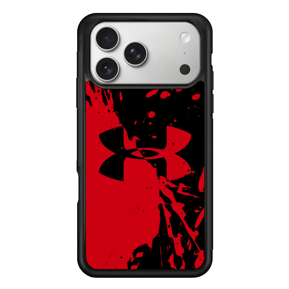 Under Armour Black Red iPhone 17 Pro Case | Slim Rubber Case for iPhone 17 Pro