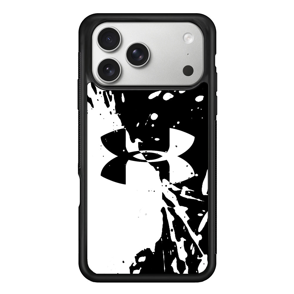 Under Armour Black White iPhone 17 Pro Case | Slim Rubber Case for iPhone 17 Pro