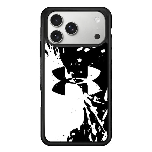 Under Armour Black White iPhone 17 Pro Case | Slim Rubber Case for iPhone 17 Pro