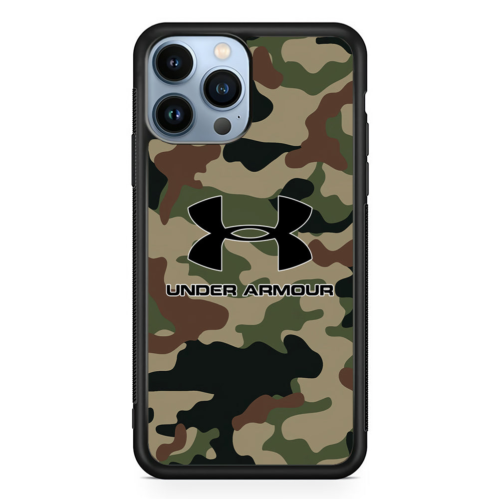 Under Armour Green Camo 2D Rubber Phone Case-Black-Oxvistore