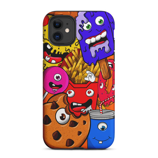 Unhealthy Food Monsters 2 in 1 Tough Phone Case