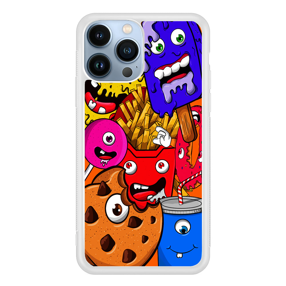 Unhealthy Food Monsters 2D Rubber Phone Case