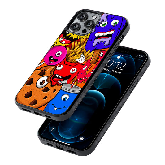 Unhealthy Food Monsters 2D Rubber Phone Case