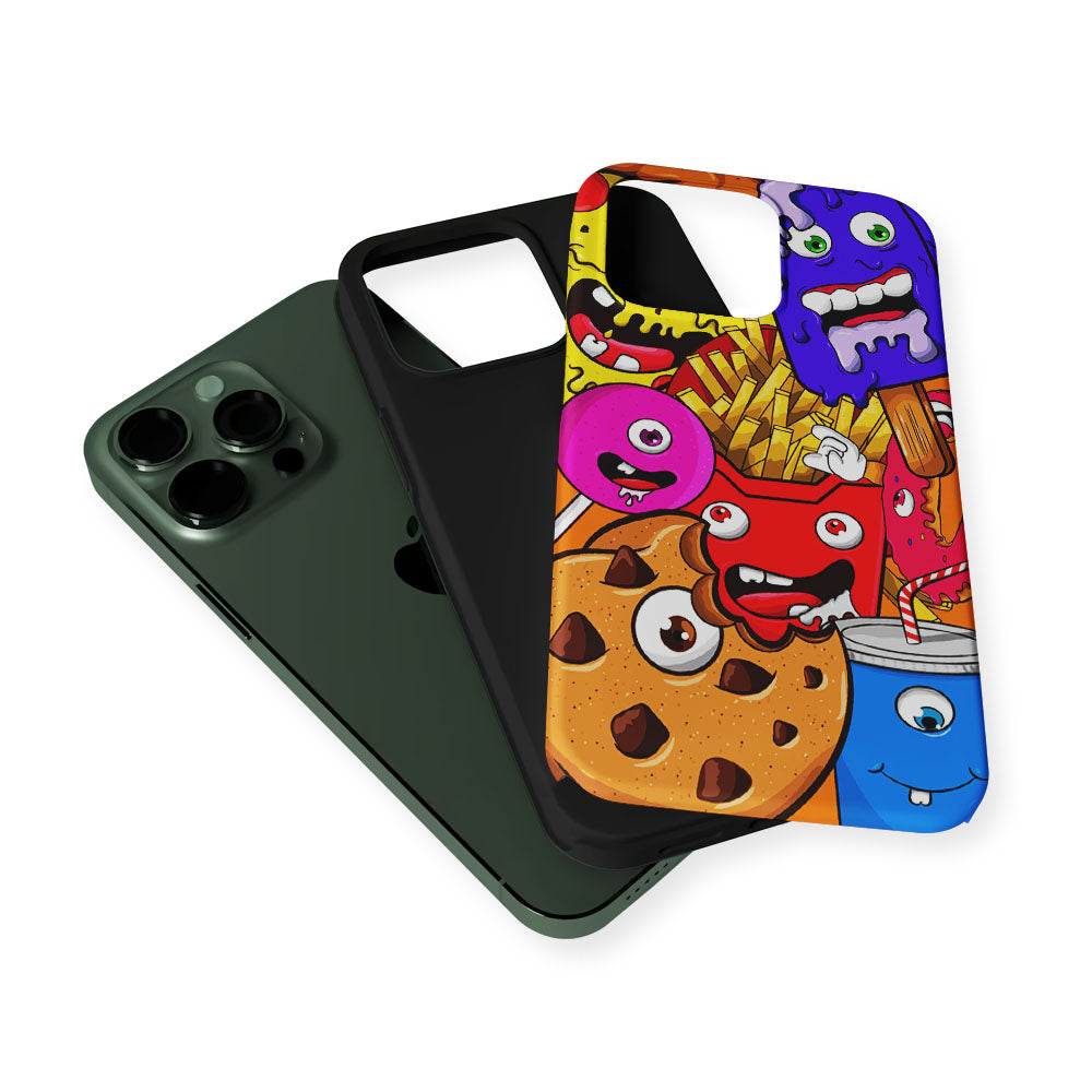 Unhealthy Food Monsters 2 in 1 Tough Phone Case