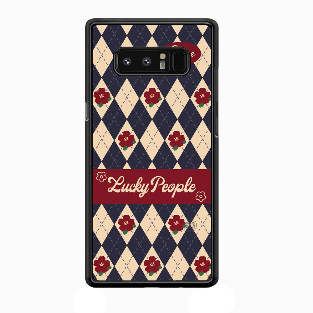 Uniform of Lucky People Samsung Galaxy Note 8 Case-Rubber Black (2D Case)-Oxvistore
