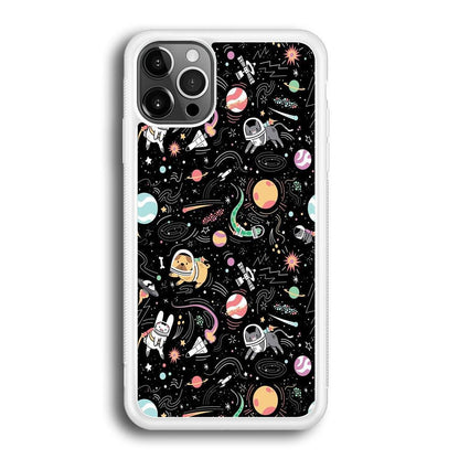 Universe Pets Playing Space iPhone 12 Pro Case-Oxvistore