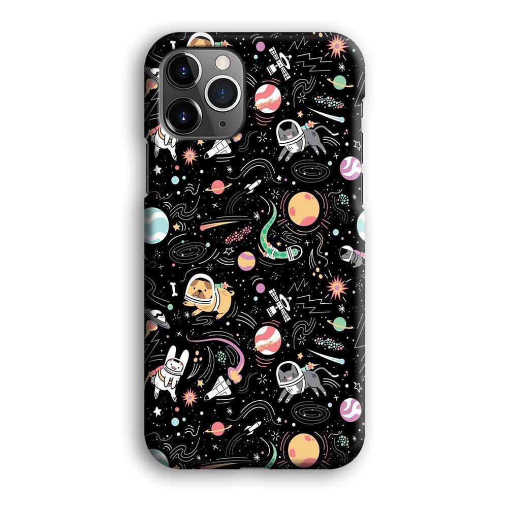 Universe Pets Playing Space iPhone 12 Pro Case-Oxvistore