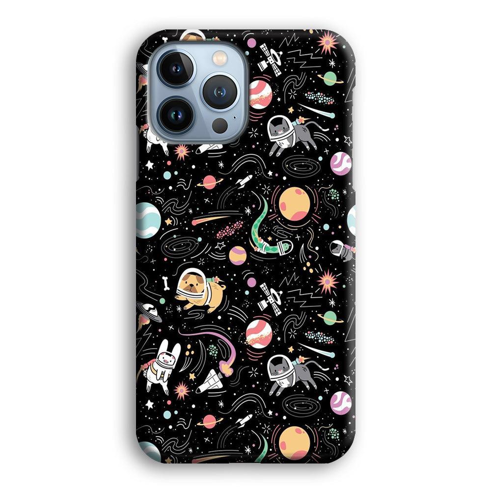 Universe Pets Playing Space iPhone 15 Pro Max Case-Oxvistore