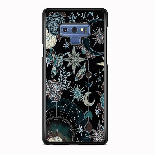 Universe Astrologic Samsung Galaxy Note 9 Case-Rubber Black (2D Case)-Oxvistore