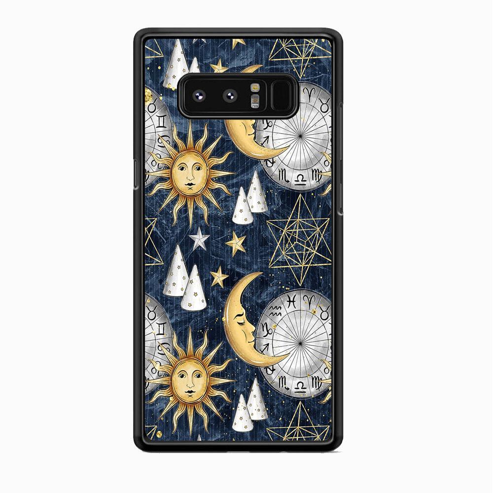 Universe Astrologic Code Samsung Galaxy Note 8 Case-Rubber Black (2D Case)-Oxvistore