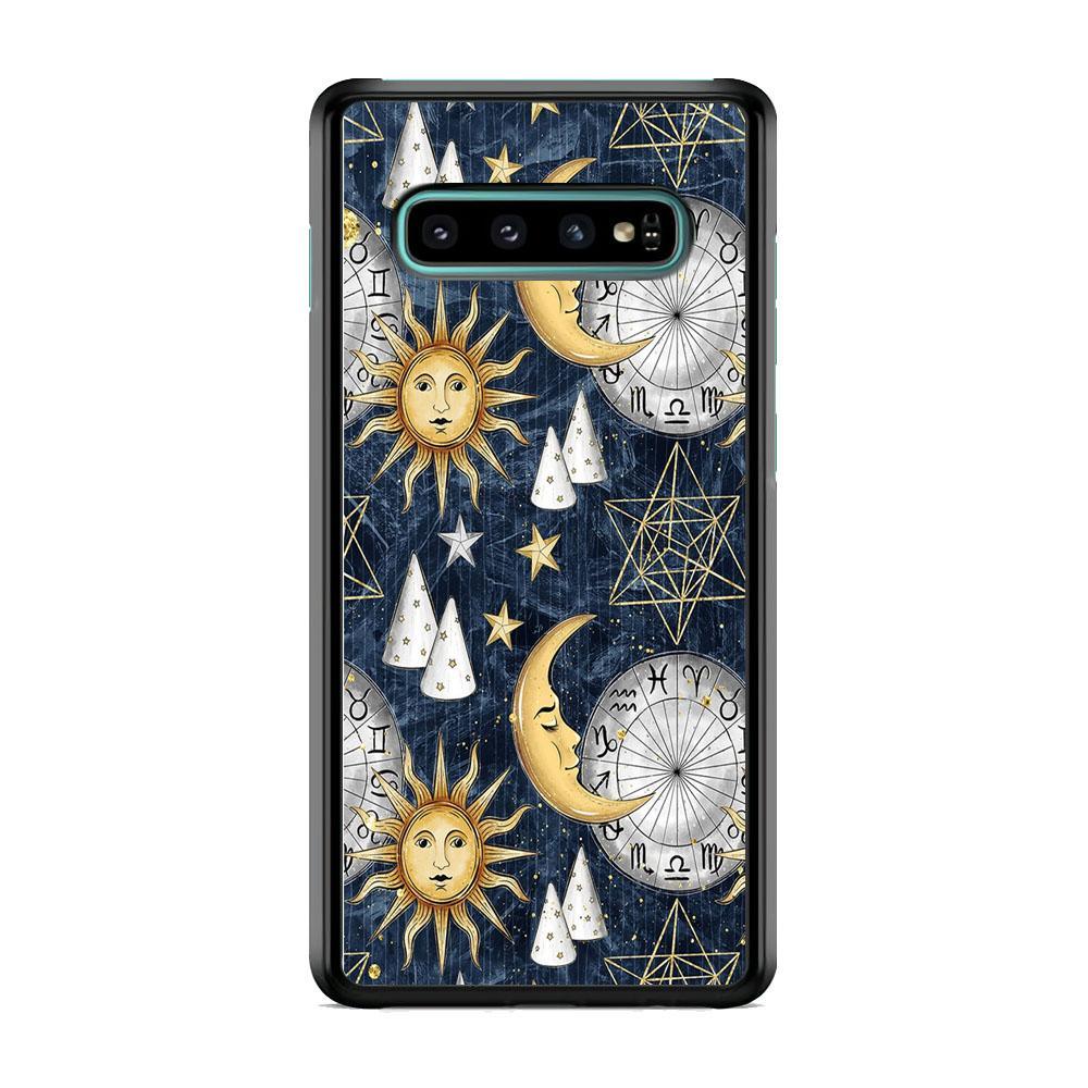 Universe Astrologic Code Samsung Galaxy S10 Plus Case-Rubber Black (2D Case)-Oxvistore