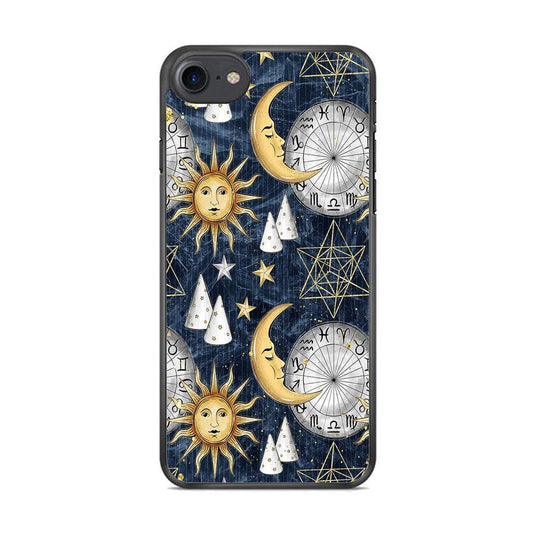 Universe Astrologic Code iPhone 8 Case-Rubber Black (2D Case)-Oxvistore