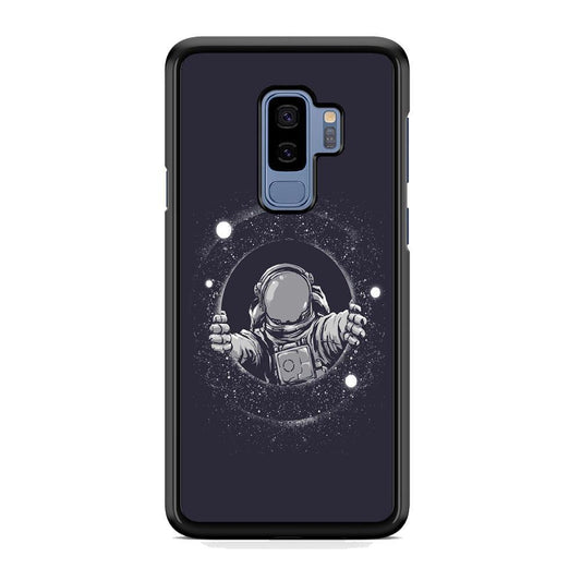 Universe Astrounout Samsung Galaxy S9 Plus Case-Rubber Black (2D Case)-Oxvistore
