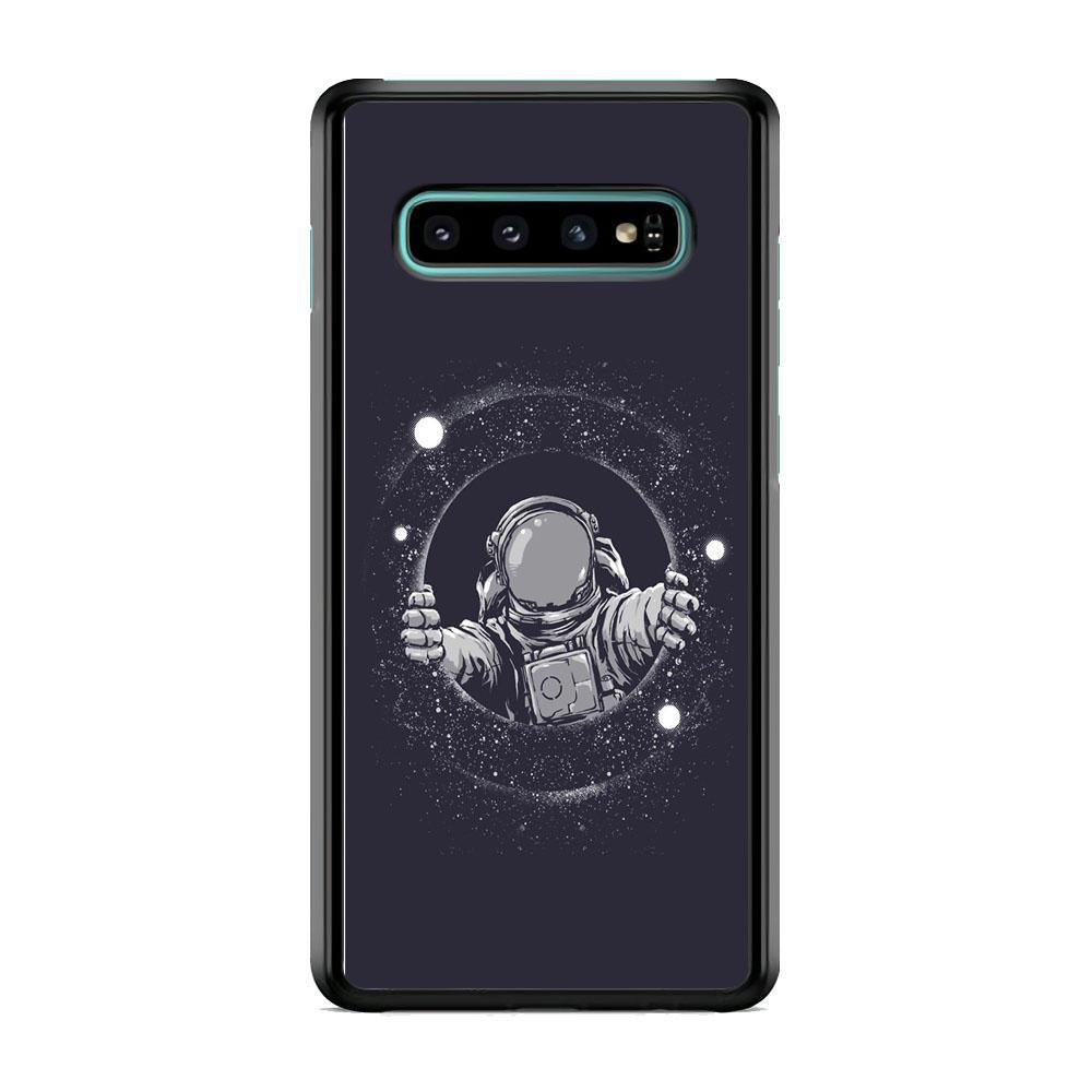 Universe Astrounout Samsung Galaxy S10 Plus Case-Rubber Black (2D Case)-Oxvistore