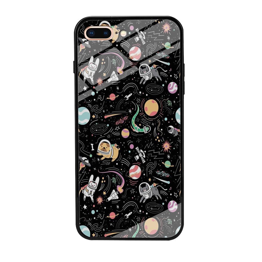 Universe Pets Playing Space iPhone 8 Plus Case-Oxvistore