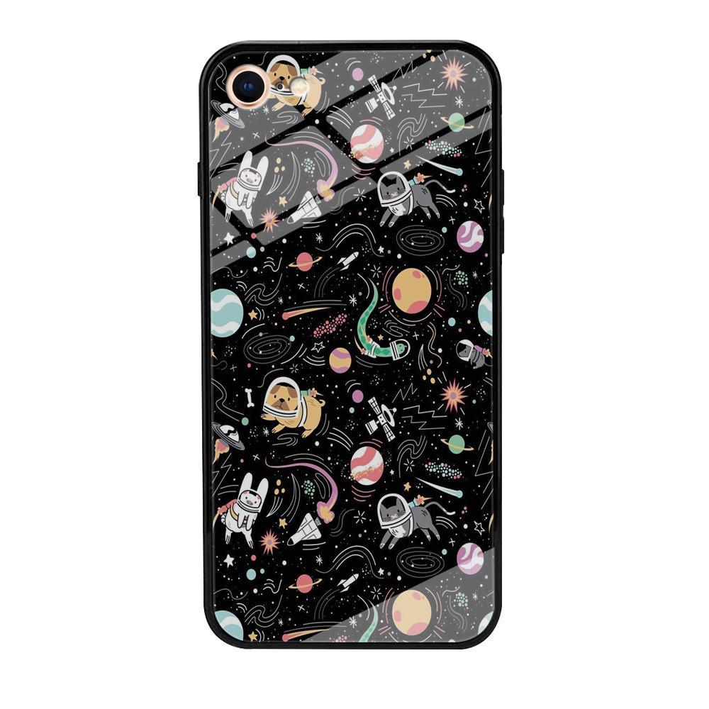 Universe Pets Playing Space iPhone 8 Case-Oxvistore