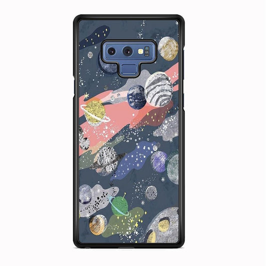 Universe Planet Collage Samsung Galaxy Note 9 Case-Rubber Black (2D Case)-Oxvistore