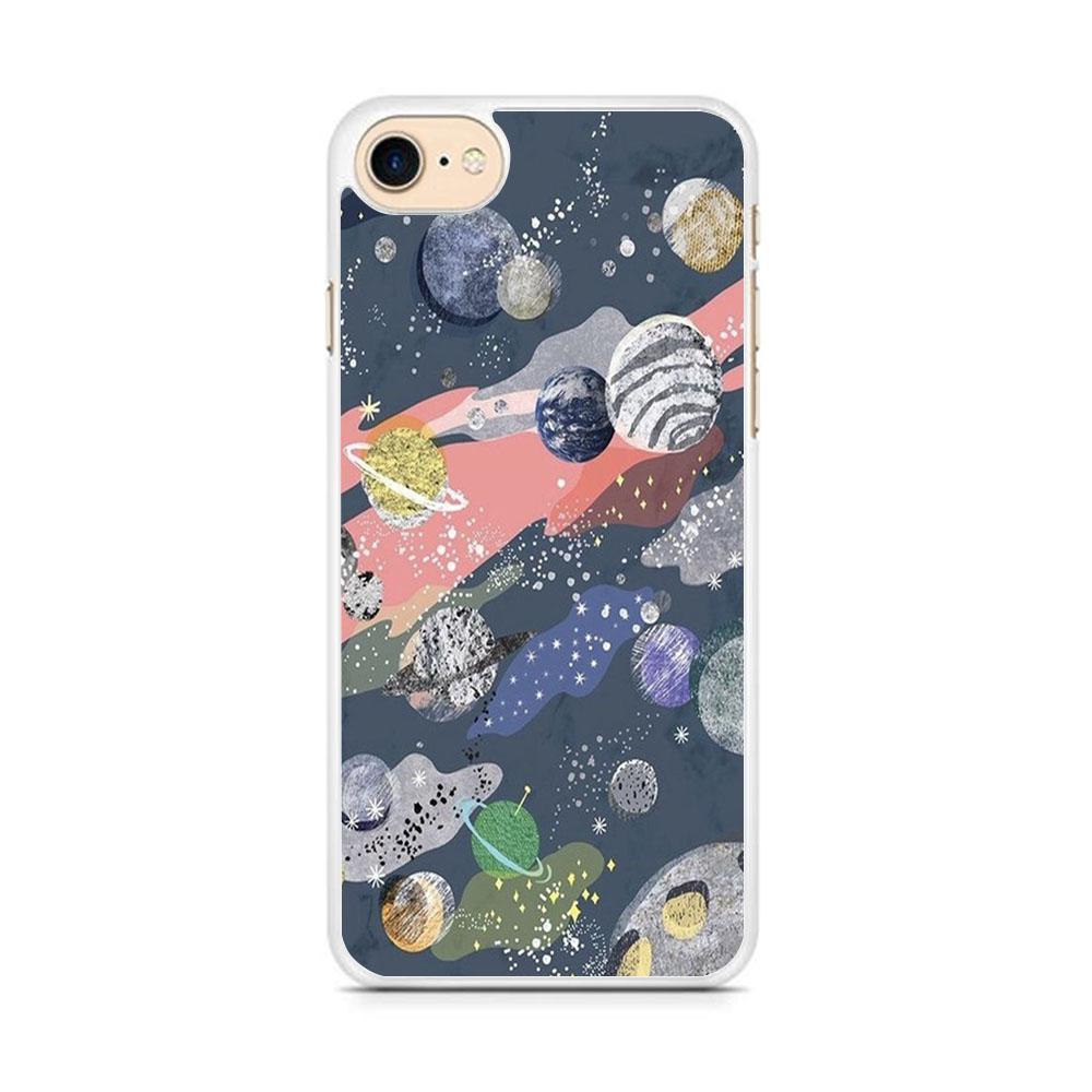 Universe Planet Collage iPhone 8 Case-Oxvistore