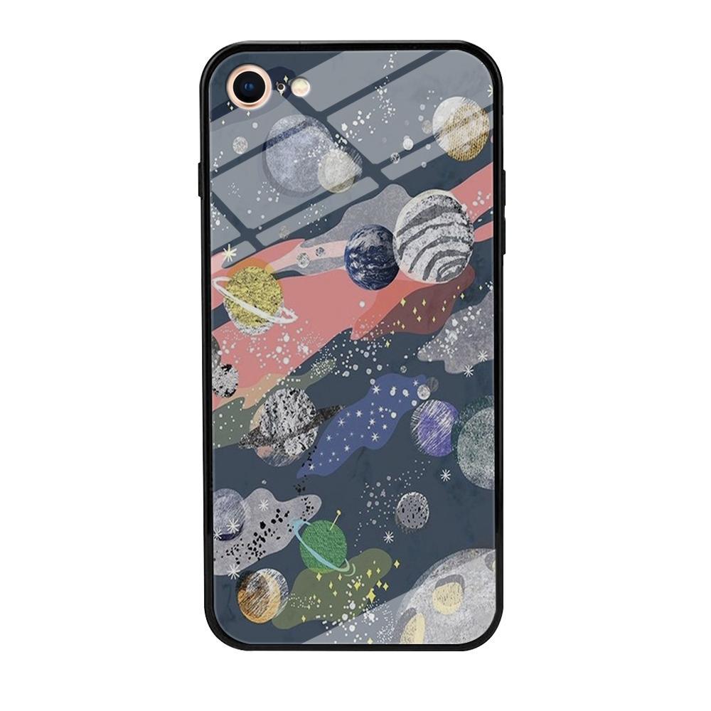 Universe Planet Collage iPhone 8 Case-Oxvistore