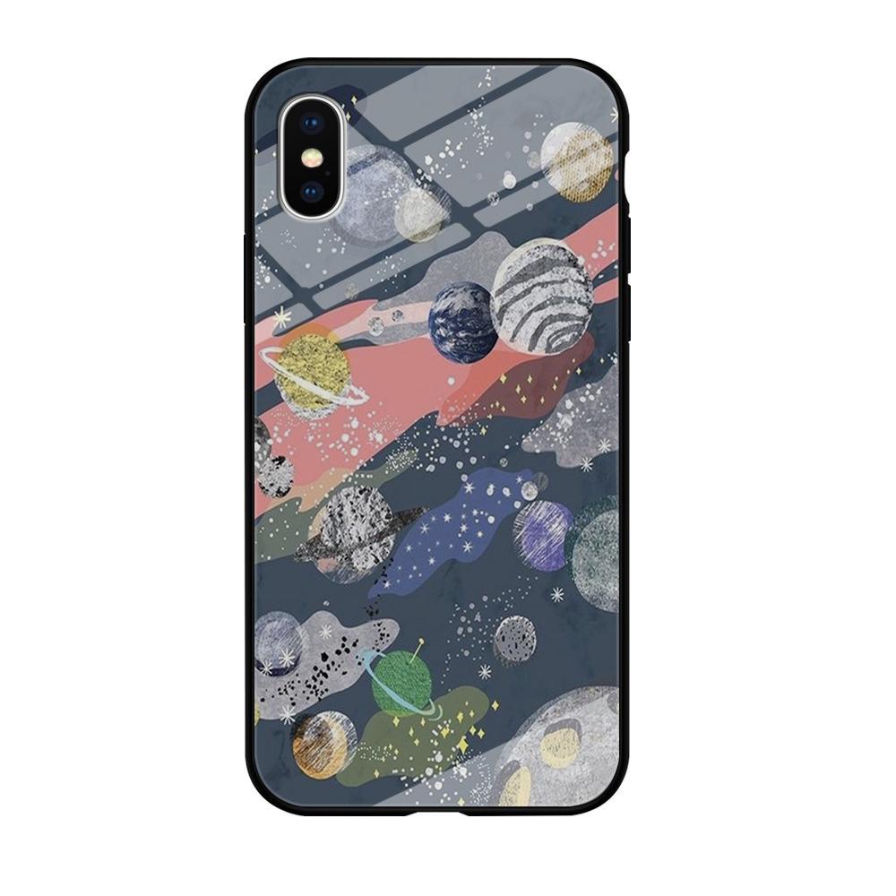 Universe Planet Collage iPhone X Case-Oxvistore