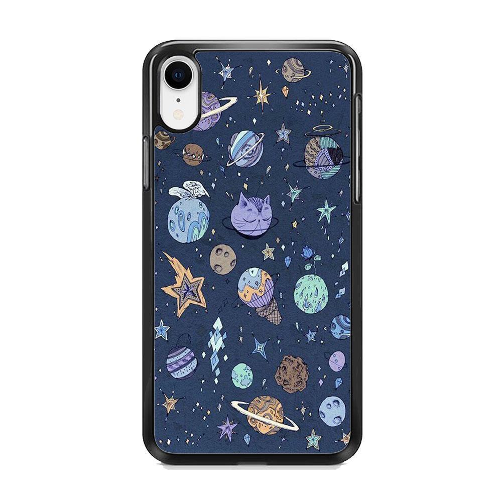 Universe Planet Cosplay iPhone XR Case-Rubber Black (2D Case)-Oxvistore