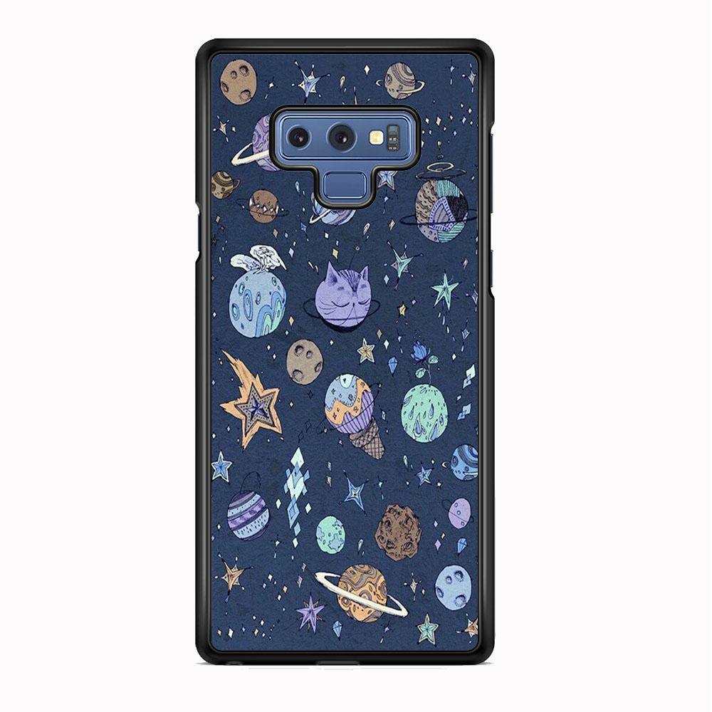 Universe Planet Cosplay Samsung Galaxy Note 9 Case-Rubber Black (2D Case)-Oxvistore