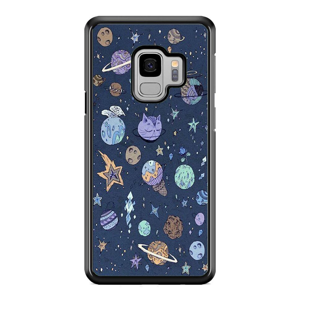 Universe Planet Cosplay Samsung Galaxy S9 Case-Rubber Black (2D Case)-Oxvistore